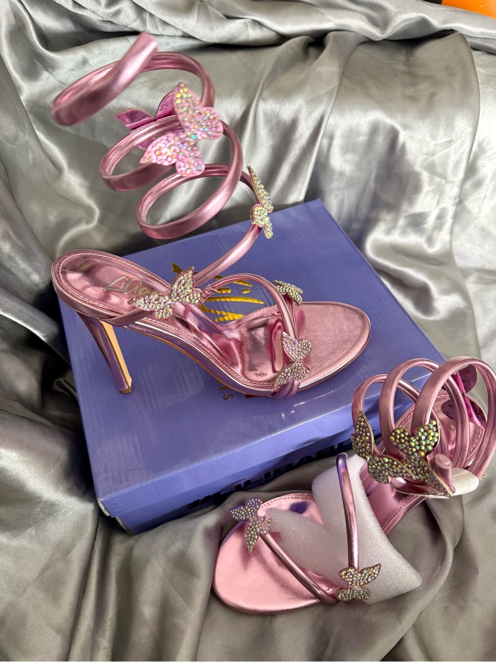 Liliana Nikia Butterfly Wrapped Heels - Picture 2 of 8